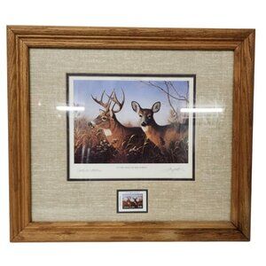 1994 "At The Edge Of The Forest" Print Art Signed Leo Stans